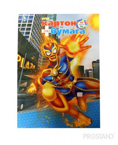 Картон цветной10 л + бумага цветная двухстороние 16 л 18*25 JYCZ-26-110 /8/128