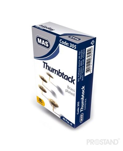 Кнопки золотистые MAS (305) 40 шт. /36/864