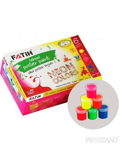 Краски пальчиковые неоновые 6цв (25мл) Fatih 50002 /60