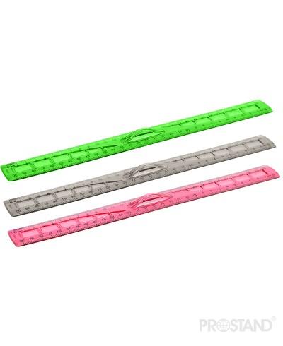 Линейка пластик цветная с ручкой 30 см ARK 615 /84/1008