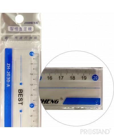 Rigla plastic transparent 20cm ZH-2022-A