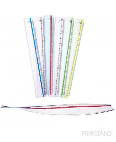 Rigla plastic 30cm 004/6004 ARK color transparent flexibil /24