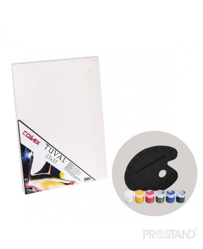 Набор для рисования (акриловая краска 6 цв, палитра, холст 25*35 на деревянной основе) 7025 ARK /18