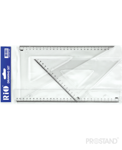 Набор линеек 30 см (треугольник 45, линейка, треугольник 60) 405 RIO /12/144