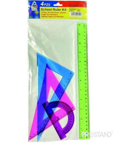 Set rigle 4buc 10046-431 / PAC2136-2018 / AR051 30cm incolor