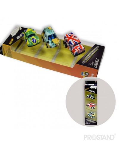 Набор машинок металлических 3 штуки 795C 1/12