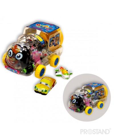 Набор машинок пластиковых в прозрачном поезде 15 шт 6138 1/72