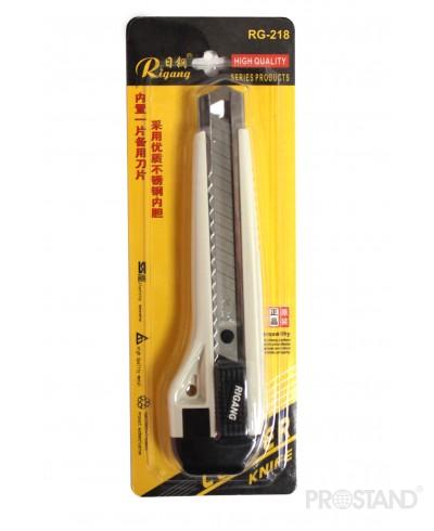 Нож канцелярский 18 мм RG-218 с металлической направляющей
