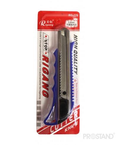 Нож канцелярский 18 мм RG-229 с металлической направляющей /288