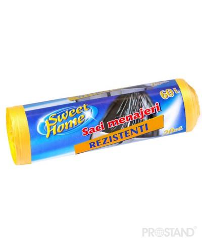 Pungi p/u gunoi 60 L. 20 buc. WNS-8193/0036/0523 SBaba/SwHome galbene