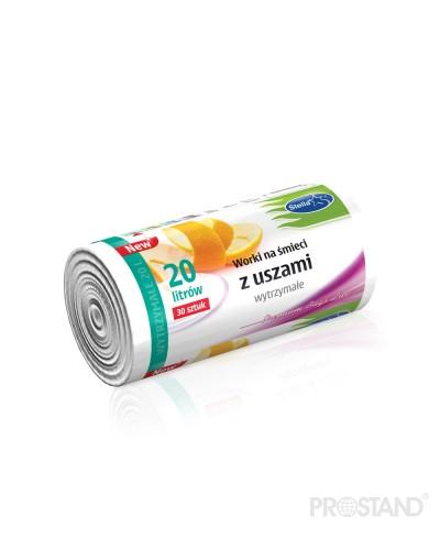 Пакеты для мусора с ушками 20л. 30 шт STGB-9701 белые