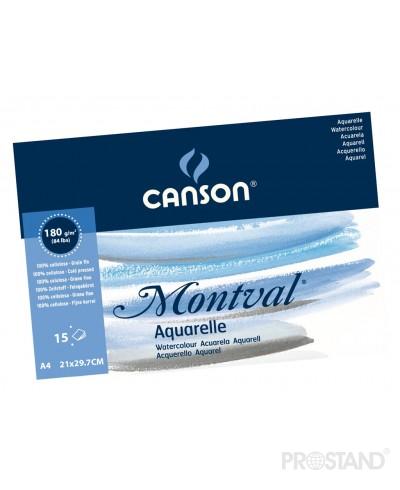 Альбом на спирали для акварели, горизонтальный A4 180 гр, CANSON 15 листов HA-94 /60