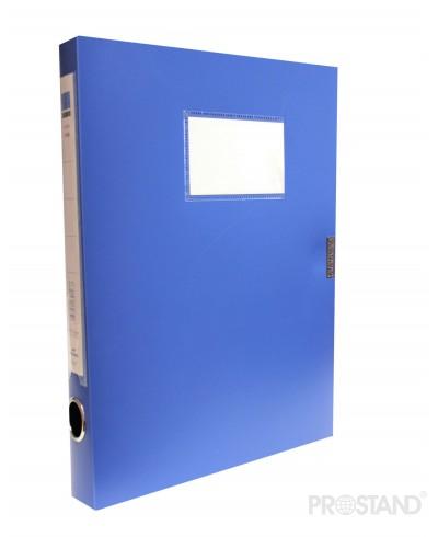 Папка пластиковая коробка с липучкой 35мм D127 синяя 7035 / CY-9035 /72