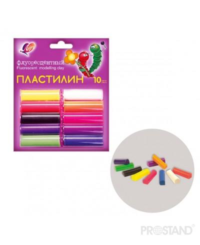 Pasta de modelat fluorescenta 10cul Луч blister