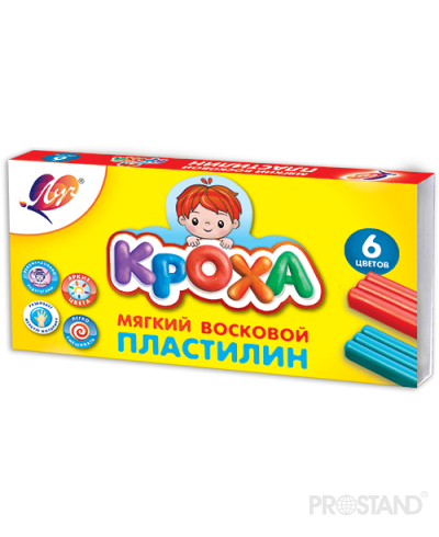 Пластилин мягкий Кроха 6цв 12С 863-08 Луч /40