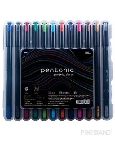 Ручка гелевая LINC Pentonic 0,6 856 12 цветов в пластиковой упаковке /100