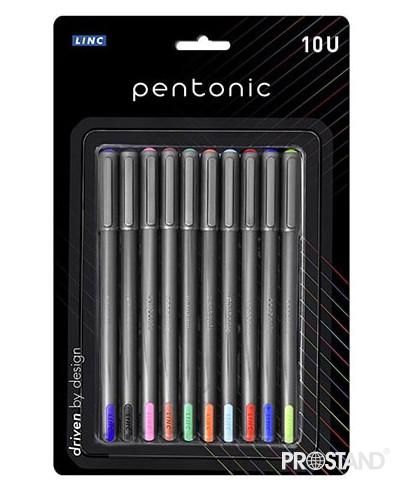 Pix cu ulei LINC Pentonic 10 culori blister 1,0 mm 7024