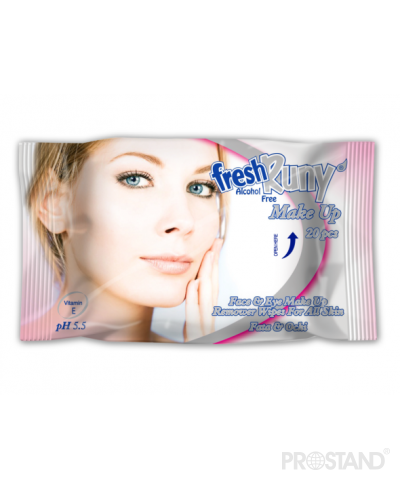 Салфетки влажные FreshRuny make-up 20 шт. 1/96