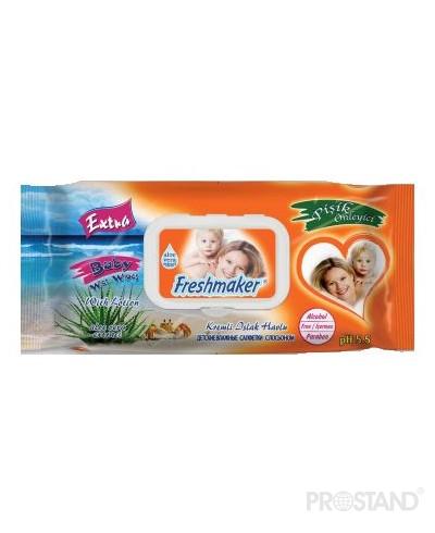 Салфетки влажные Freshmaker Extra 60шт. С КРЫШКОЙ 1/24