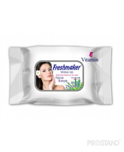 Салфетки влажные Freshmaker make-up 25шт. С КРЫШКОЙ