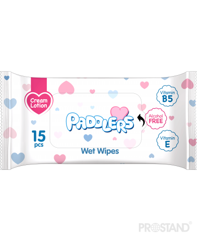 Салфетки влажные Paddlers 15 штук /36/144