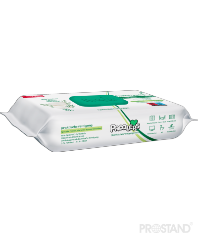 Servetele umede Paddlers Multi-Surface cu aroma de sapun alb 70 buc, cu capac