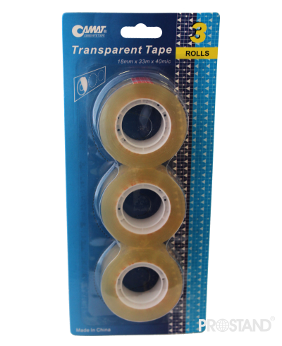 Banda adeziva (scotch) CAMAT in blister 3 buc 18mm*33m*40mc K18/33 03STXK2