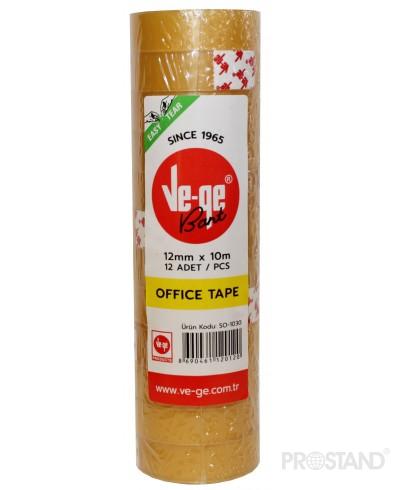 Лента клейкая (скотч) VE-GE 12мм*10м*40mc SO-1030 упаковка 12 рулонов