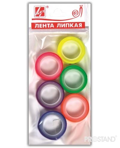 Лента клейкая (скотч) флуоресцентный 12мм x 5м 6шт 21C 1398-08 Луч /48