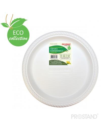 Тарелка BIO из кукурузного крахмала плоская 220мм 6шт BIO-RP09-06