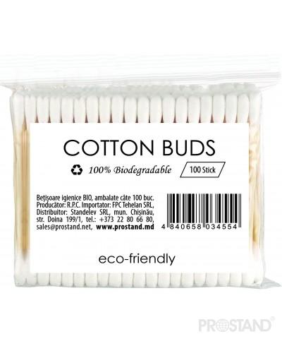 Ватные палочки био деревянные 100шт ПАКЕТ