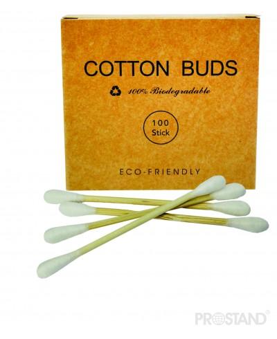 Ватные палочки био деревянные 100шт в картонной упаковке квадратные 1/108